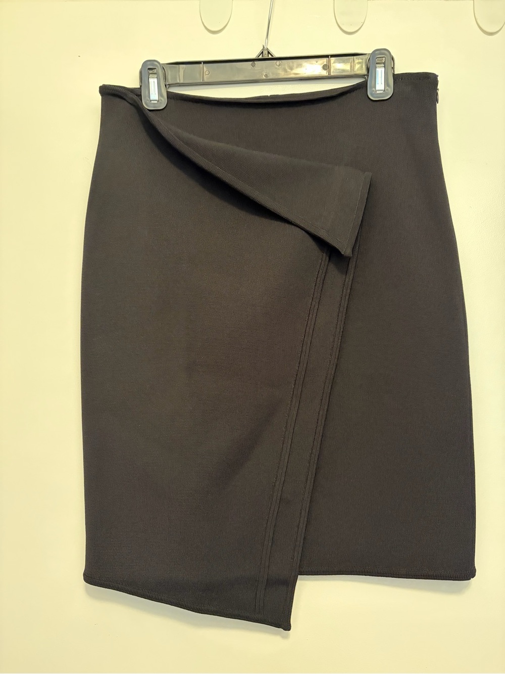 Givenchy Black Wrap-Front Pencil Skirt